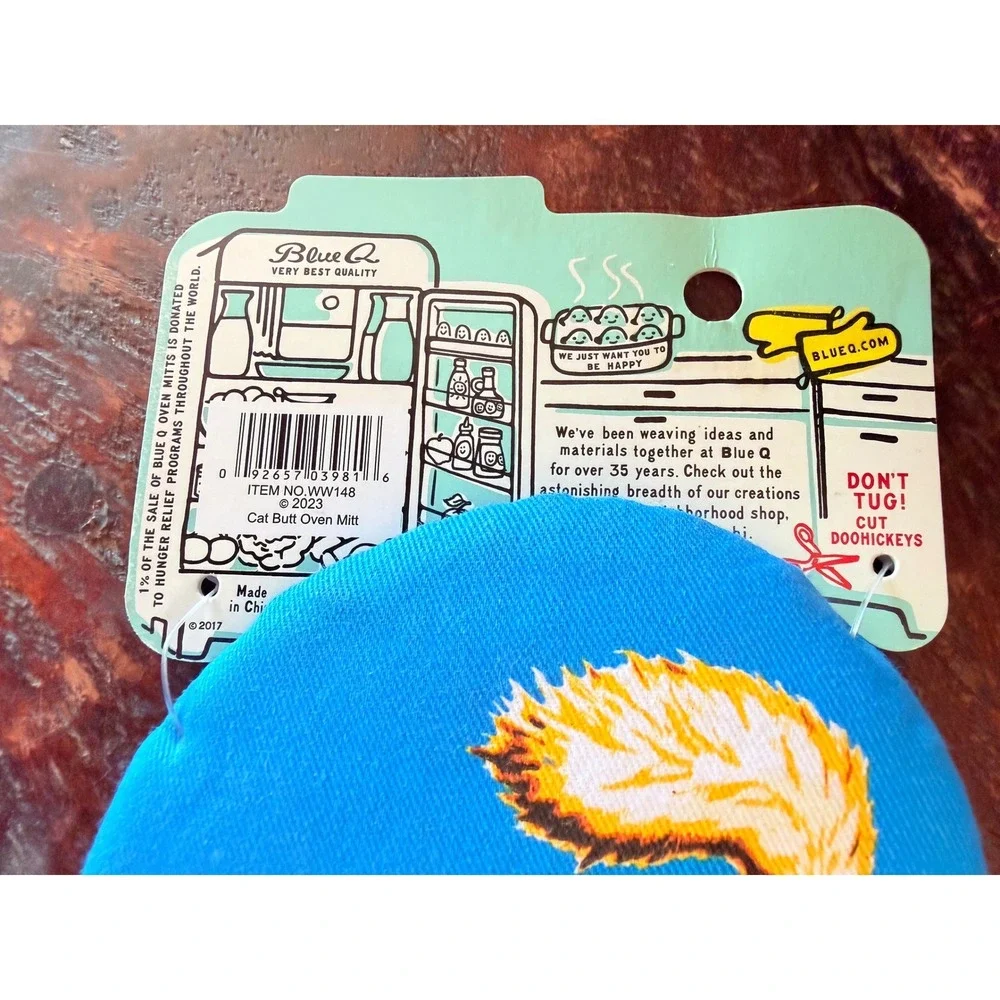 New Cat Butt Oven Mit Blue Q Field Guide Funny Gift Novelty